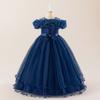Blumenmädchen Prinzessin Kleid Für Hochzeiten Sommer Kind Formale Bogen Langes Kleid Für Schule Abend Party Kinder Kleider ALP-0031