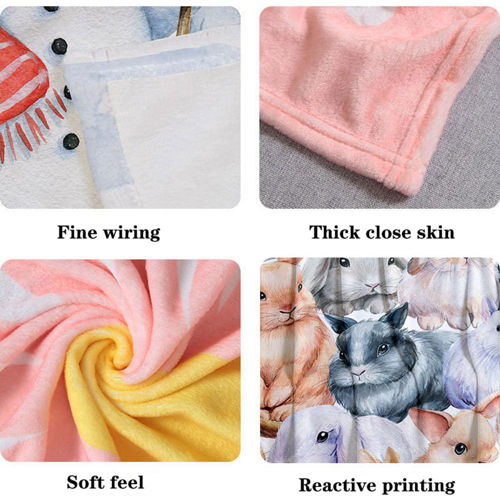 3D Printed Flannel Halloween Blanket Thickened Double-Layer Multifunctional Decorative Blanket Air Conditioning Blankets 150x200