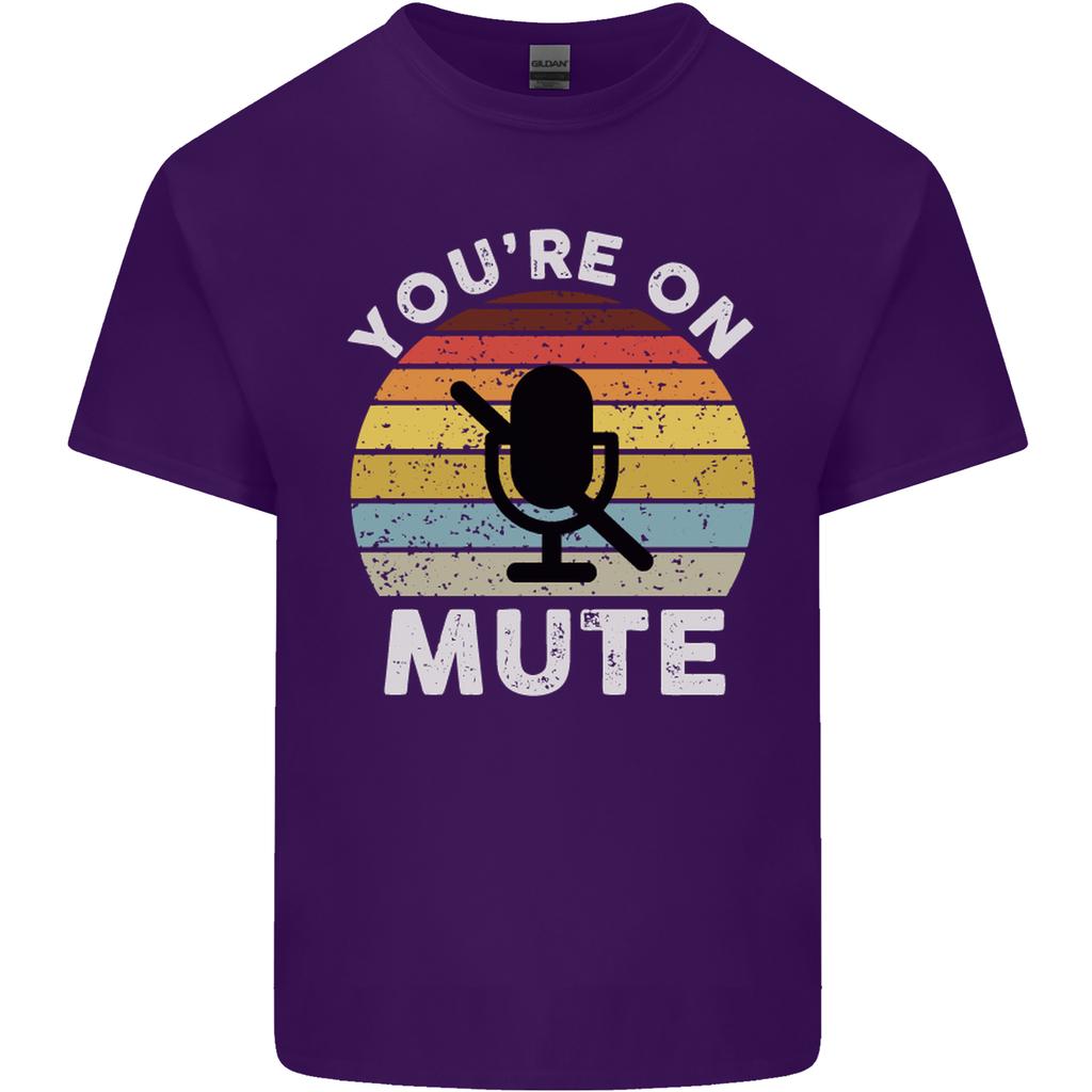 Youre On Mute Funny Microphone Conference Unisexs Light Cotton TShirt