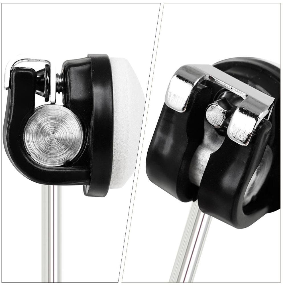 Drum Pedal Beater Hammer Addition Counterweight Replacement for Drum Kit Accessory Stainless Steel Shaft Pedal Beater Head