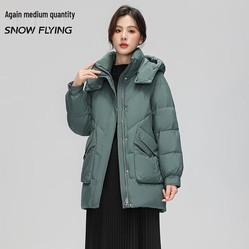 SNOWFLYING Hooded Loose Fit Duck Down Jacket