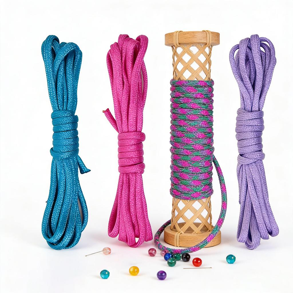 4Pcs 4mm Paracord Rope String 3meter/9.84ft Long Each for Keychain Bracelets Jewelry Making Outdoor Gear Accessories