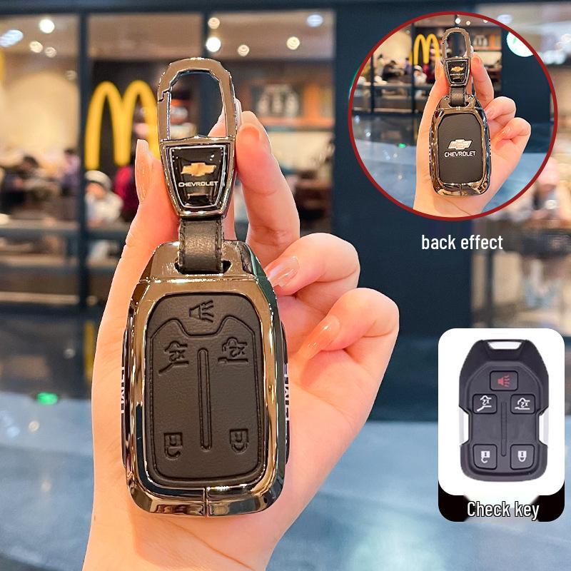 Chevrolet K5 Trax Cruze Sleuteletui - Star Milesuo Metalen Gesp Volledige Dekking Shell