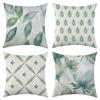 New Striped Leaf Series Linen Pillowcase Car Sofa Lumbar Pillow Cushion