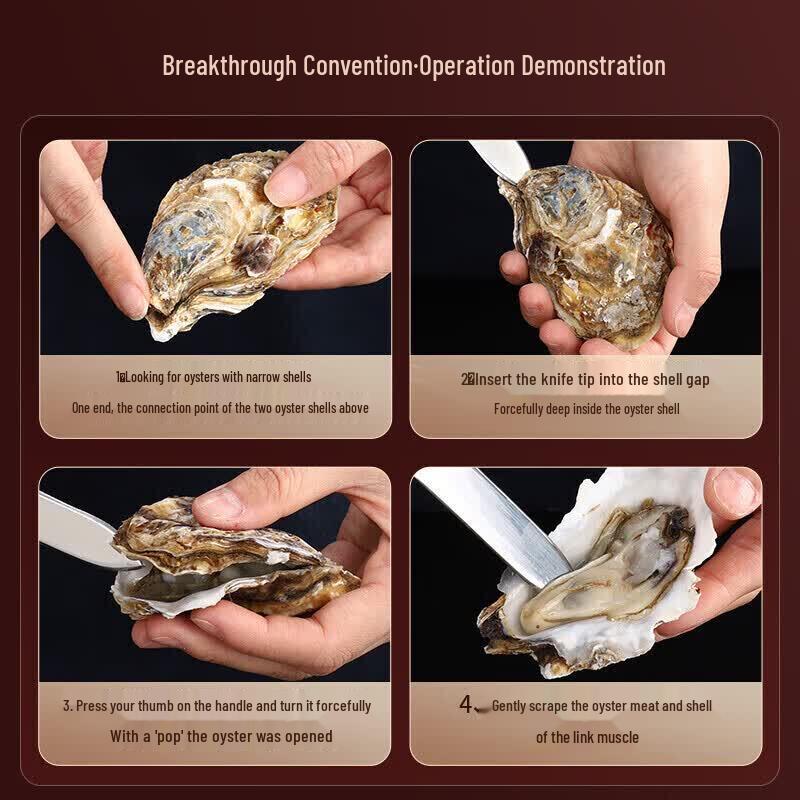 MAXCOOK 304 Stainless Steel Multifunctional Oyster Opener