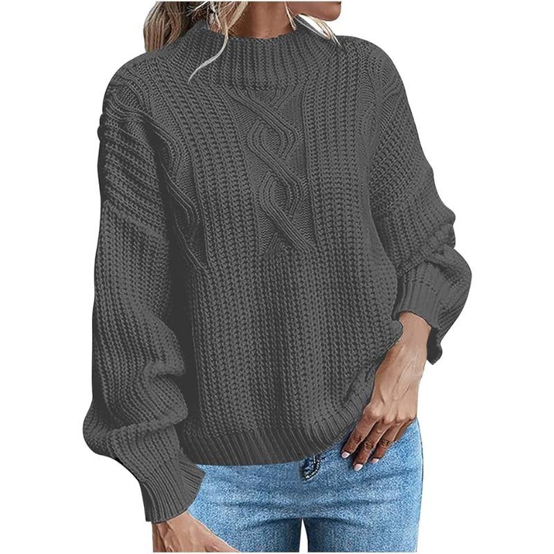 Women's Pullover Long Sleeve Fried Dough Twists Sweater