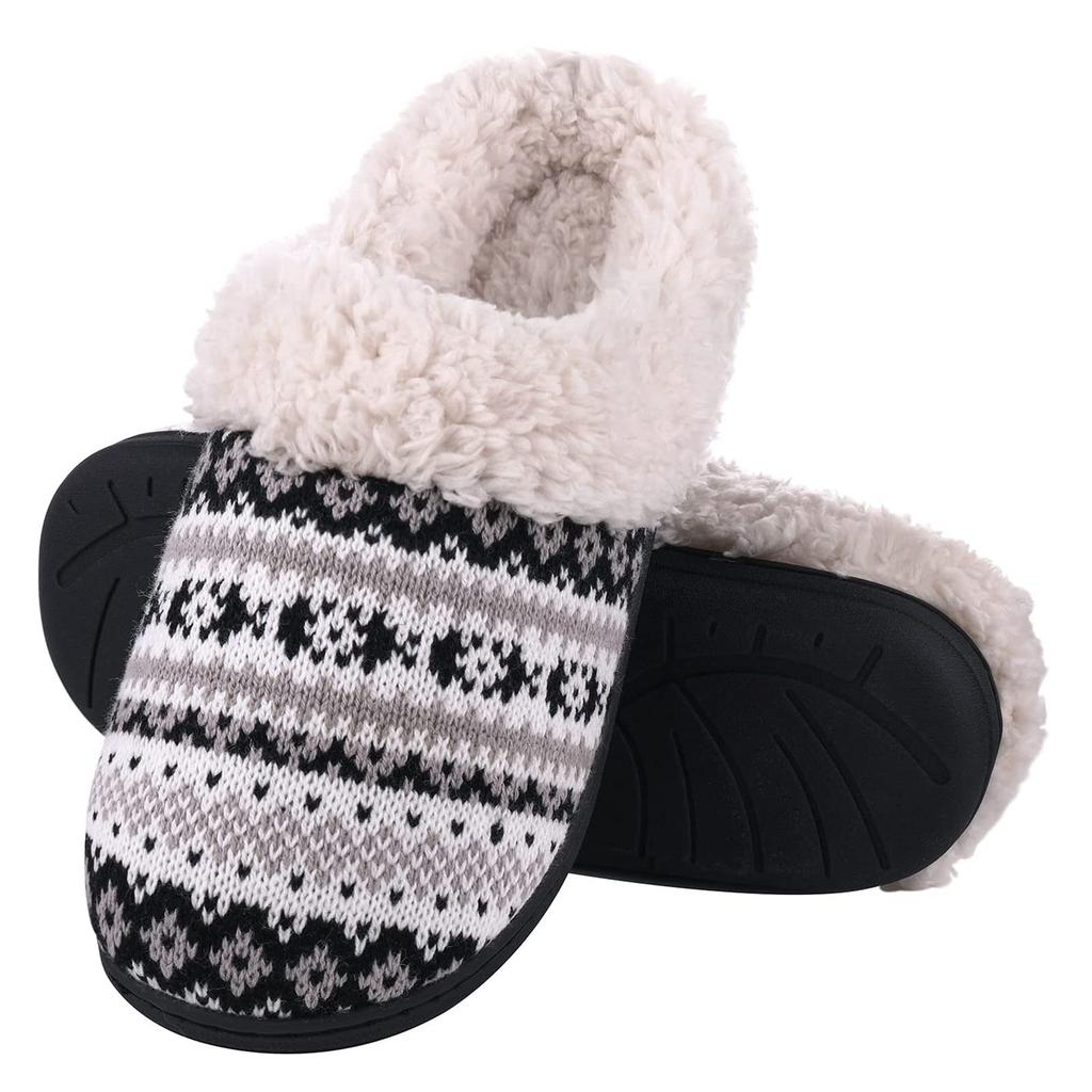 Fashion Litfun Women Winter Fur Slippers Men Warm Cozy Plush Fluffy Home Cotton Shoes Plush Antiskid Slippers Indoor Furry Slippers