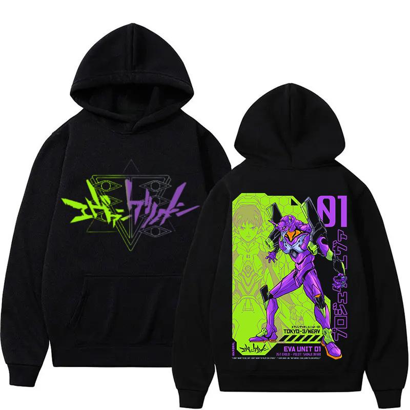 

EVANGELION Eva Hoodies Anime Men Hoodie Sweatshirts Casual Long Sleeve Pullovers Hooded Sweater Cartoon Warm Hoody Tops Gifts 3XL