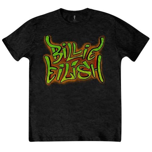 Billie Eilish Хлопковая футболка с граффити для взрослых унисекс