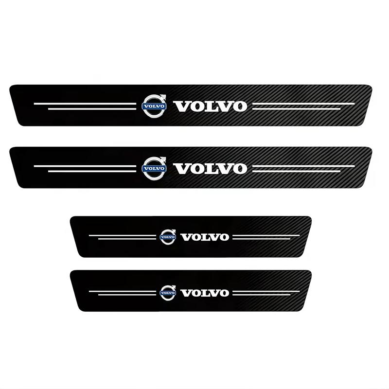 Samolepky na práh dveří auta odolné proti poškrábání Podložka prahu pro Volvo Rdesign Polestar AWD V50 S60 XC60 S40 XC40 XC90 V60 S80 S90 V90
