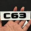 3d ABS Chrome Black Logo C63 Emblem Letters Sticker Nameplate Car Trunk Badge Decal For Mercedes Benz C63 AMG W205 Accessories