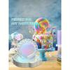 Holographic Mermaid Shell Paper Plates, Disposable Rainbow Colored Plates, Mermaid Themed Party Supplies, Ocean Themed Decorations