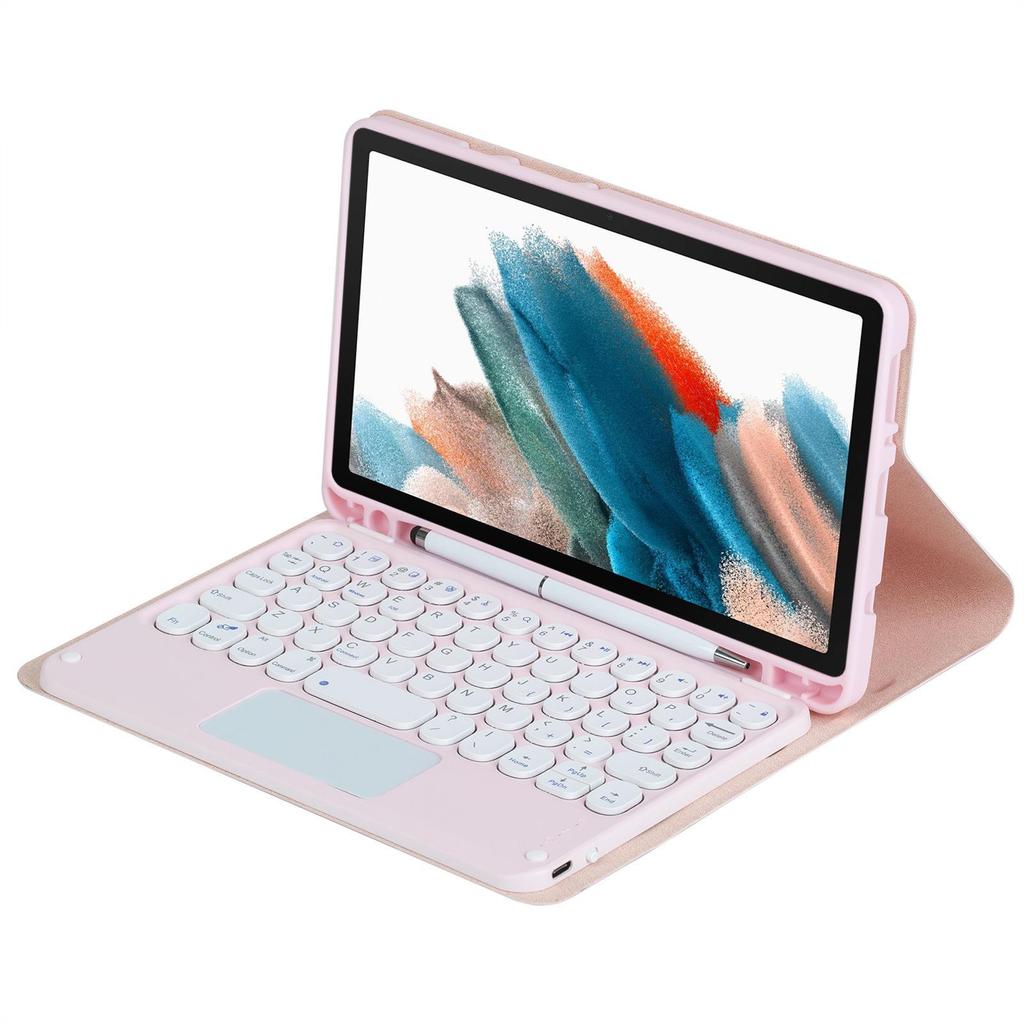 Compatible with Samsung Galaxy Tab A11: Case with Pen Slot & Round Cap Bluetooth Keyboard for 8.7-inch Tablet.