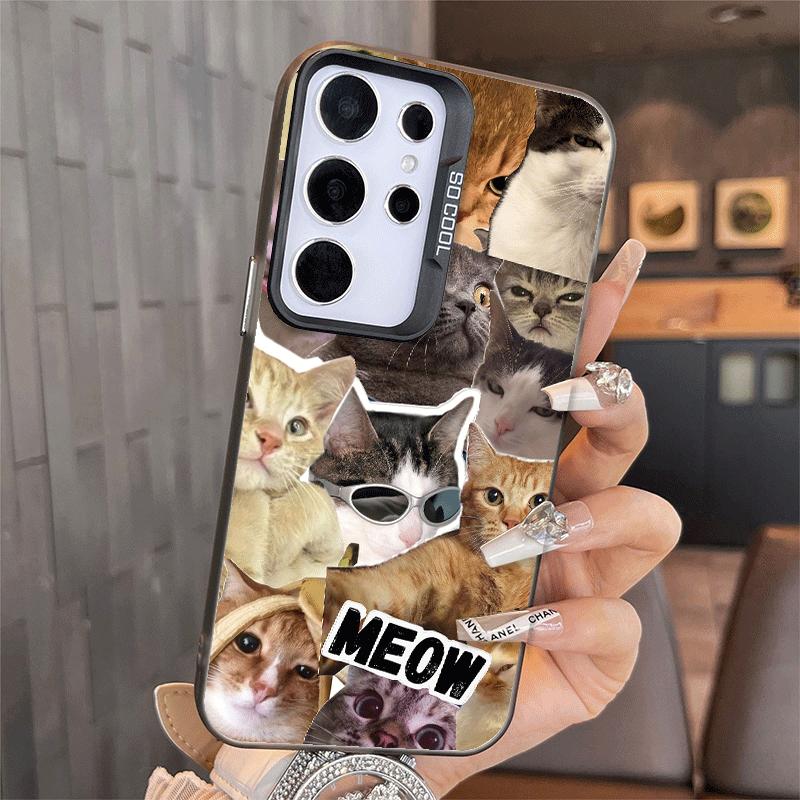 Crying Cats Combine Memes Shockproof Phone Case for Samsung A17 A16 A15 A14 A37 A57 A36 A56 A26 A35 A55 A25 A34 A54 A24 A13 A23