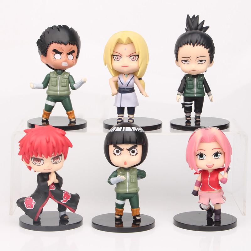 Pvc Naruto Sasuke Itachi Kakashi Guy Figures Adorable Anime Desk Ornaments