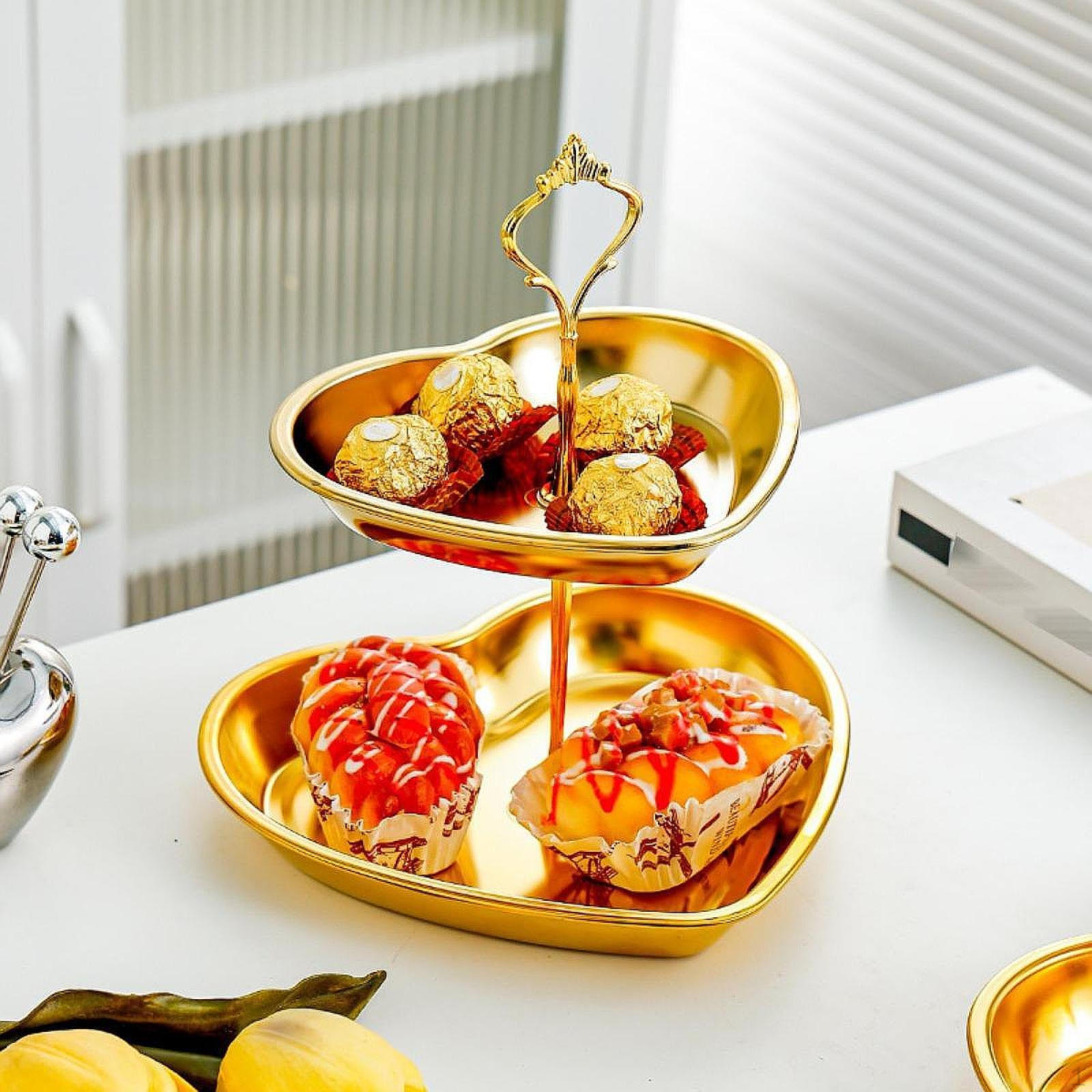 

Подставка для кексов, держатель для торта, фруктов, многоярусная сервировочная тарелка для десертного стола 2 Tier