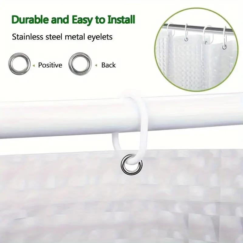 1pc Waterproof Clear Crystal Shower Curtain Liner with Bottom Magnets, Plastic Bathroom Curtain for Bathtubs Bathroom Partitions