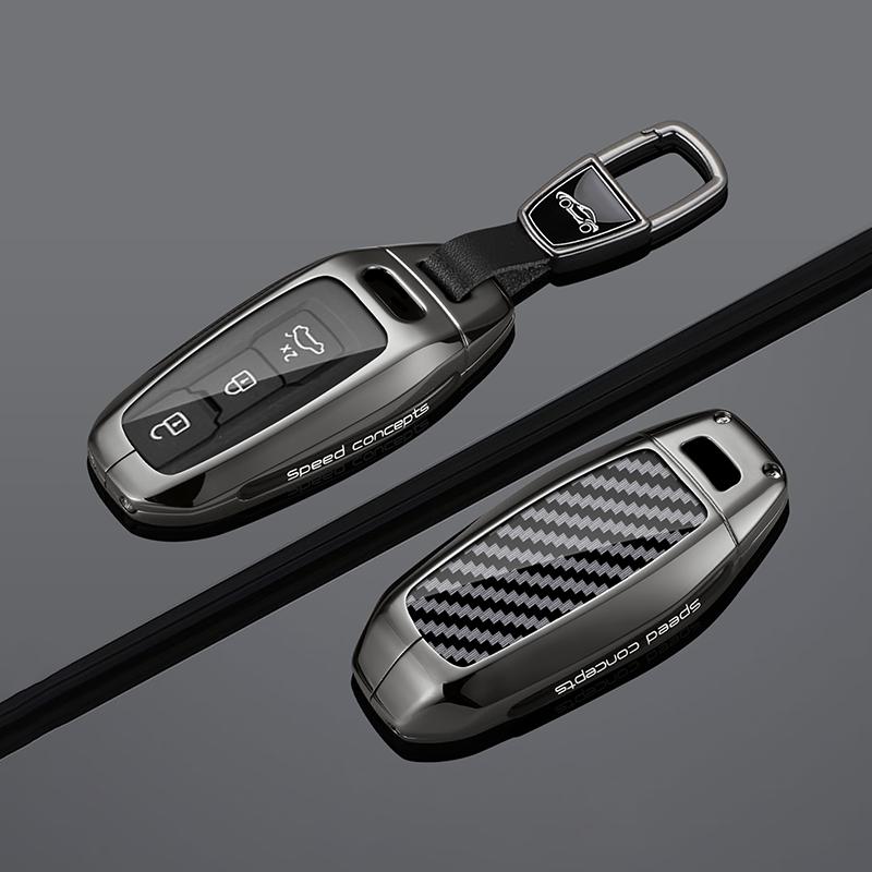 Zinc Alloy Key Case Cover for A5L Q5L Q6L e-tron 2025-2026 Smart Remote Fob Protector