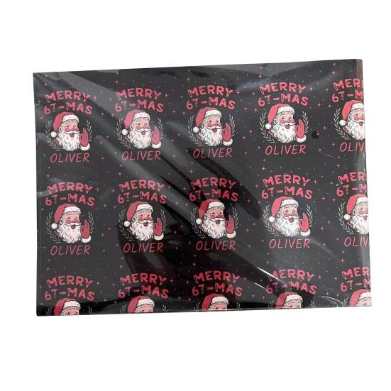 1 Roll Christmas 67 Santa Wrapping Paper Six Seven Meme Gift Box Packaging Paper Tear-Resistant Present Wrap Packing Paper Sheet