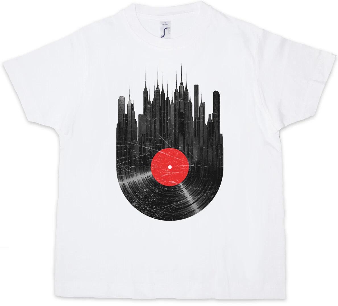 VINYL CITY Kids Boys kids boys T-Shirt Club Disco Turntable DJ MC Disc Record 120