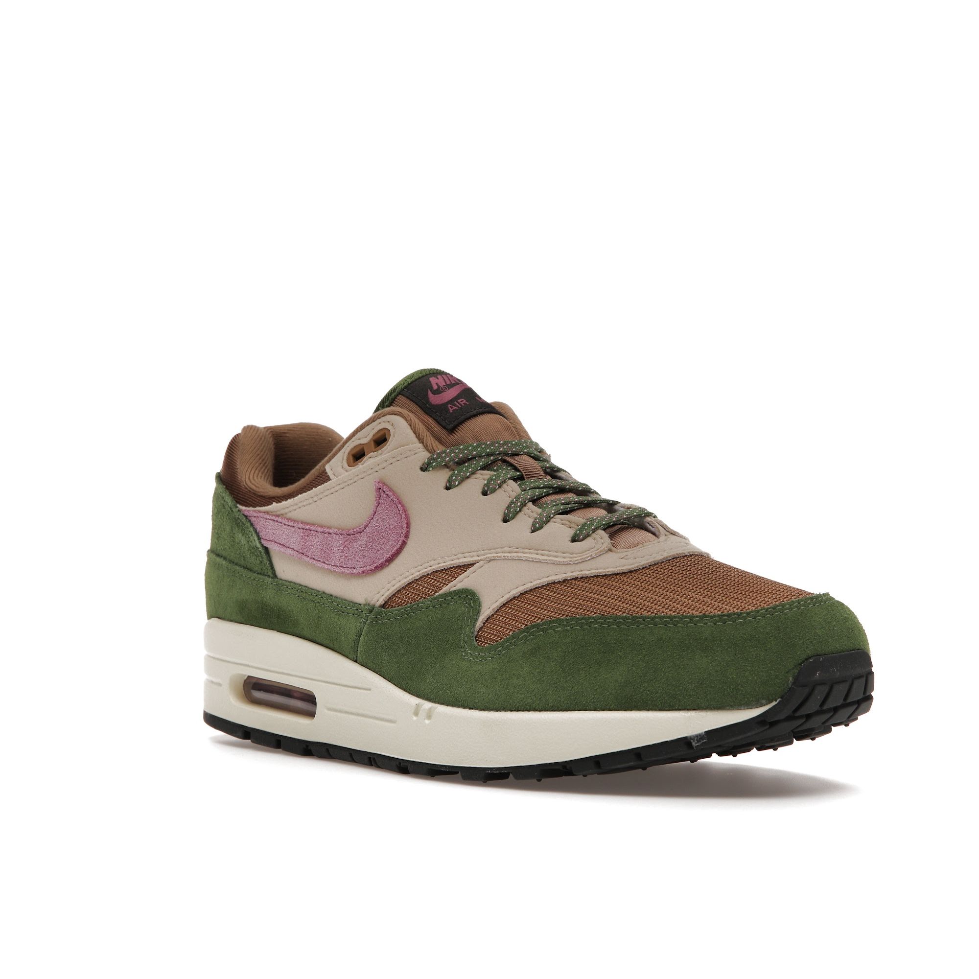 Кроссовки унисекс Nike Air Max 1 NH Treeline Зеленый Светло-Бордовый Темно-Коряги — фото 2