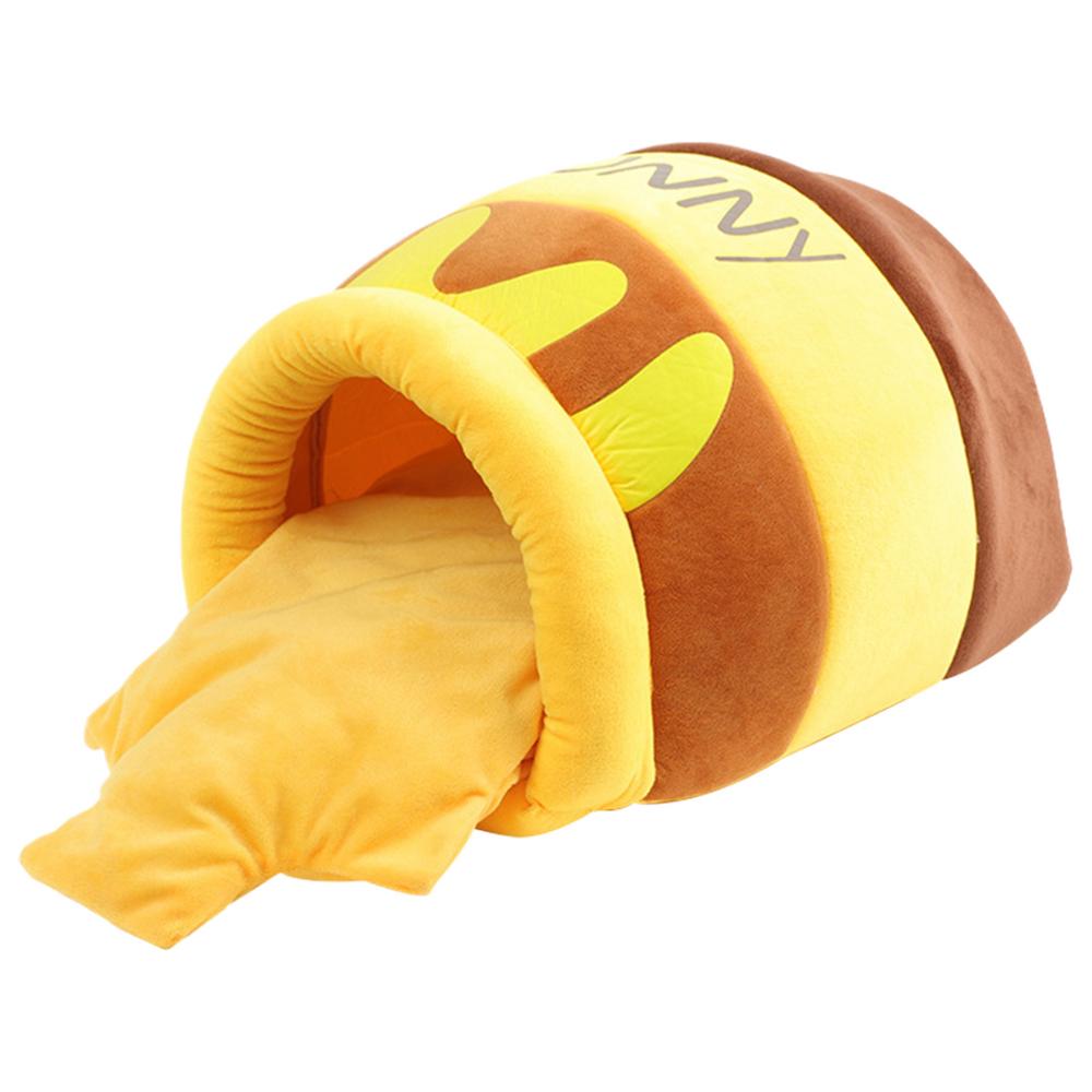 Pet Beds For Cats Cute Pet Bed Semi-Enclosed Cat House Washable Semi-Enclosed Cat Tent With Removable Cushion Pet Cave Halloween