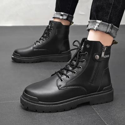 Mode Neue Herren High Top Workwear Stiefel mit Britischem Stil Retro Trendschuhe Vielseitige Freizeitschuhe Modische Trendige Herrenschuhe
