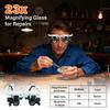 Hot sell Wearing Magnifier Glasses Magnifying 8X 15X 23X 2LED Professional Magnifier Glasses for Reading Jewelers Repair