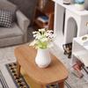 Mini Vase And Flowers 1:12 Scale Vase Miniature Tiny Table Centerpiece Flower Vase for Doll Mansion Living Room Decor