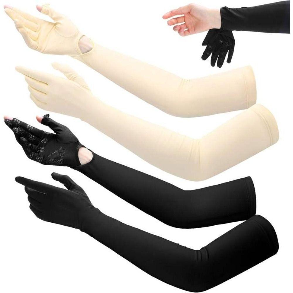 Ice Silk Summer Gloves Anti UV Shield UV Resistant Gloves Sun Protection Gloves  Summer Outdoor
