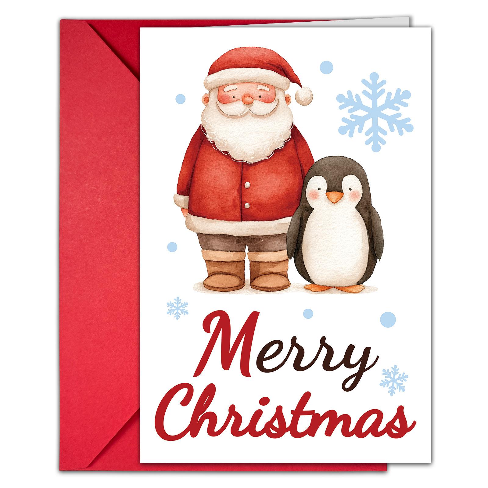 

10 Cartoon Christmas Greeting Card Envelopes Set With A Variety Of Creative Christmas Greeting Cards One Size