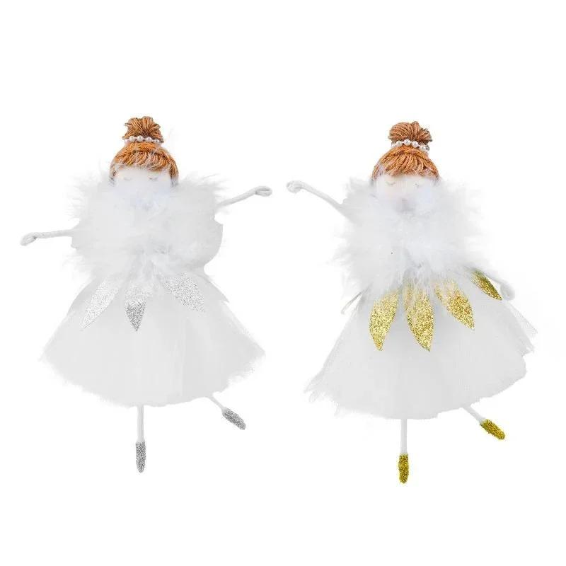 Cute Girl Angel Christmas Pendant Mini Christmas Tree Ornaments Ballerina Tree Hanging Ornaments for Christmas Party Decorations