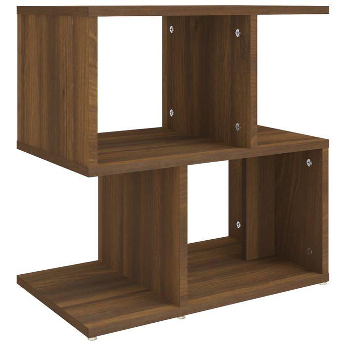 VidaXL Table de chevet Chêne marron 50x30x51,5 cm Bois d'ingénierie 815832