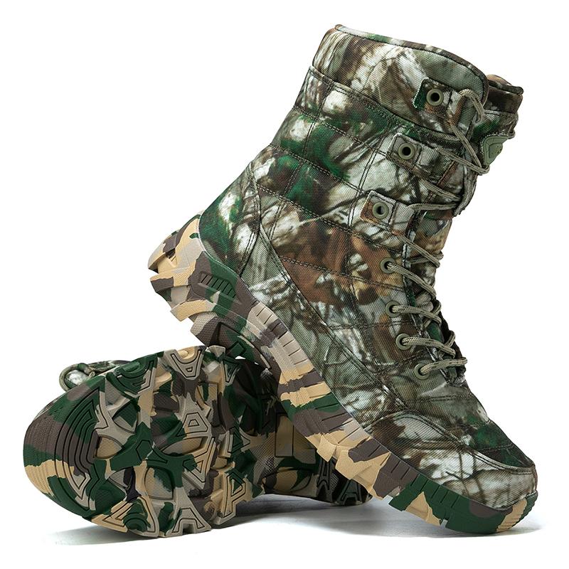 Man Training Boots Camouflage Non Slip High Tops Platform Climbing Shoes Male Hiking Shoes
