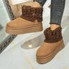 Warm Thicken Plush Snow Boots for Women  Winter Thick Bottom Sock Ankle Boots Woman Non Slip Platform Cotton Botas Mujer