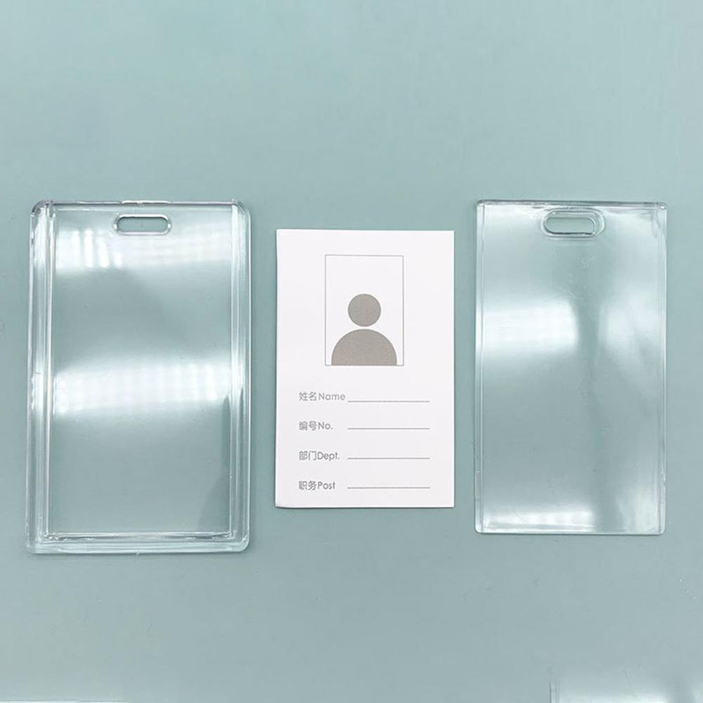 Photo Holder Acrylic ID Holder Transparent Acrylic Holder Portable Bus Card Protective Case For Protective Cover Girls Kids