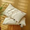Gourd Pattern Cotton Linen Neck Pillow - Comfortable, Breathable, Pure White, Rectangular Low Pillow for All Seasons