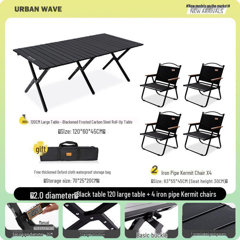 Portable Outdoor Folding Table and Chair Set for Camping and Picnic