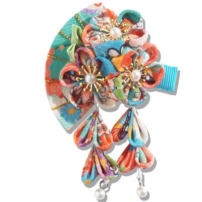 Sweet Mommy Baby Hair Baby Chirimen Japanese Pattern Hair Matching with Hakama and Kimono Hairband for Girls Accessory, Hakama, Tsumami-zaiku