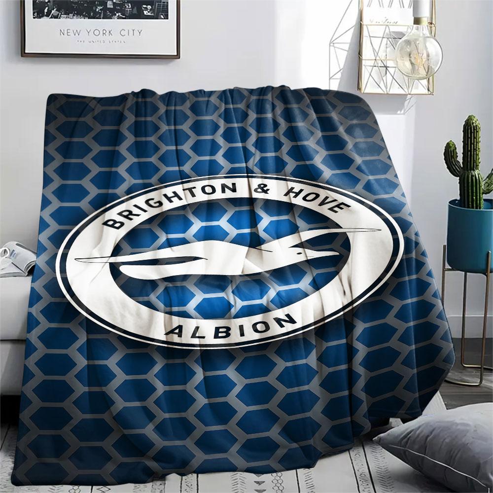 1pz Coperta in Flanella con Fantasia Brighton & Hove Albion Adatta a Tutte le Stagioni per Arredamento Casa Calore e Comfort Regali Regalo Festivo