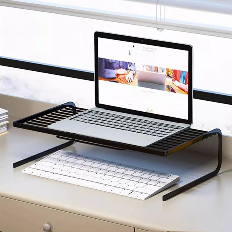 Computer Monitor Stand Bracket Pc Screen Rack Laptop Cooling Holder Desktop Keyboards Mouse Storage Organizers For Macbook