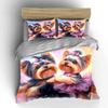 Cute Yorkshire Terriers In Elegant Outfits Exquisite Three-Piece Bedding Set Gift For Kids And Adults
