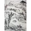 Chinese Landscape Art Poster with Free Shipping - Decorative Kraft Paper Framed Wall Painting