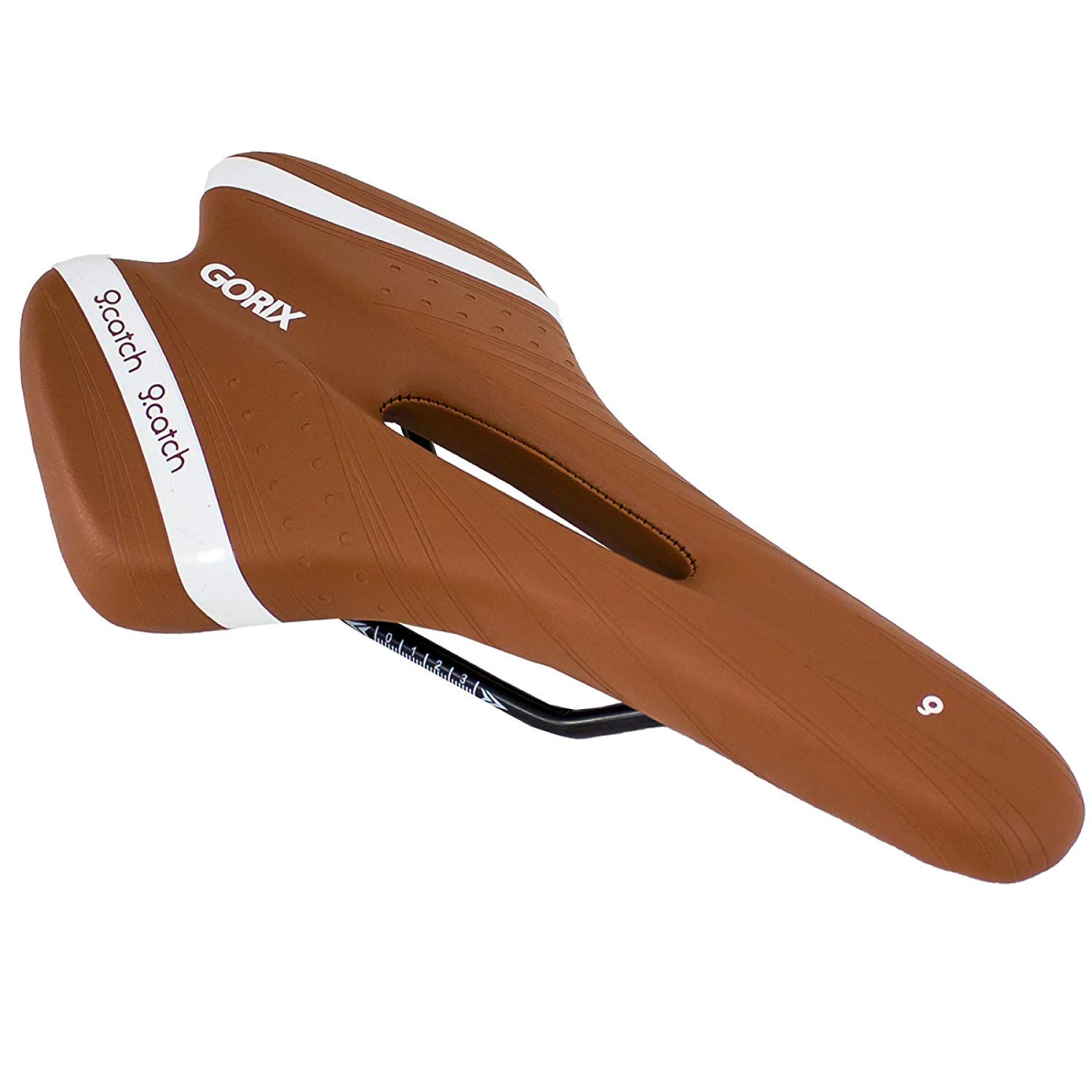 

GORIX Bicycle Saddle with Memory Comfortable Design Soft Open Compatible with Road Mountain Light Brown x White Foam, [Thick Cushion, Type] - Bikes,