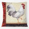 Hand Painting Country Rooster Hen Poster Cushion Covers Retro Vintage Farm Chicken Fresh Eggs Print Pillow Case