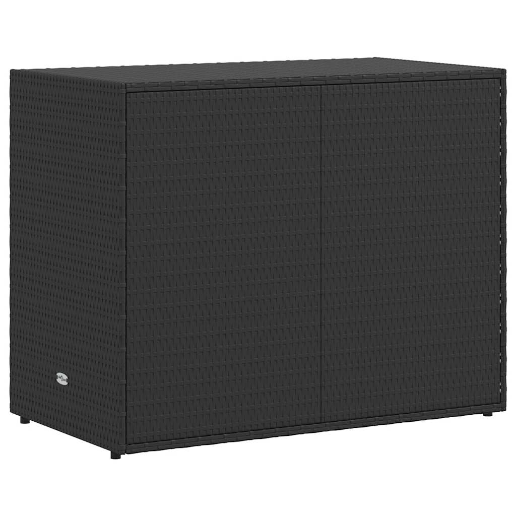 Vidaxl Garden Cabinet, Black, 100X55.5X80 Cm, PE Rattan