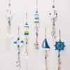 Mediterranean Style Decorative Pendant Home Background Wall Mounted Lighthouse Sailboat Wooden Crafts