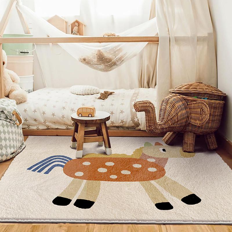 Cartoon Style Living Room Decoration Anti-Slip Carpet Large Size Rugs For Bedroom Thick Plush Children Floor Mat Fluffy Soft Rug