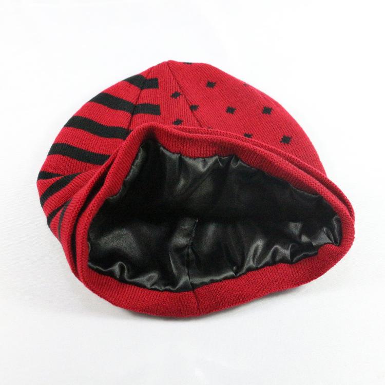 Autumn and Winter American Star Letter Knitted Hat Men and Women Warm Hip Hop Rap Personality Cold Hat Double Satin Lined Hat