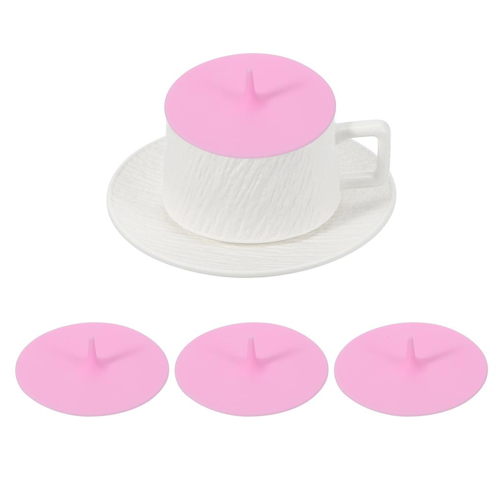3Pcs Silicone Cup Covers 3.94" Teardrop Universal Cup Lids Reusable Drinking Hot Cold Beverages for Mugs Tea Cups Coffee Cup